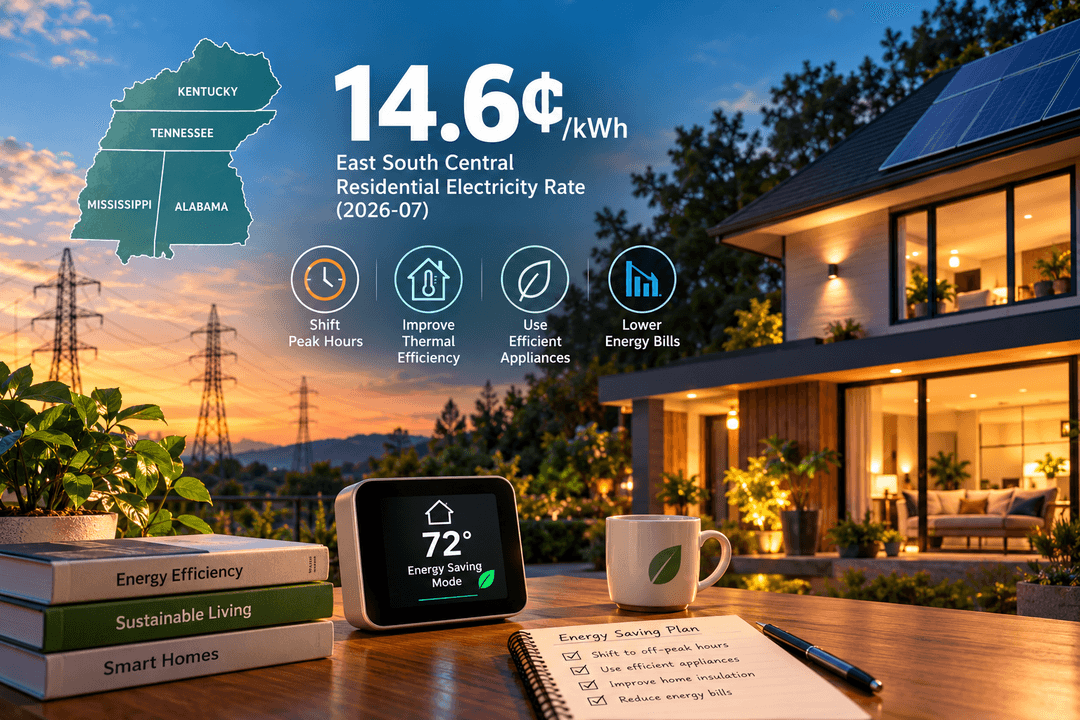 East South Central Residential Energy Guide: Managing 14.6¢/kWh Electricity Rates and Household Efficiency